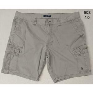 U.S. Polo Assn. (44) Men's Gray Cargo Khaki Relaxed Shorts